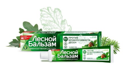 Изображение Зубная паста Лесной бальзам «При кровоточивости десен» с корой дуба 75 мл