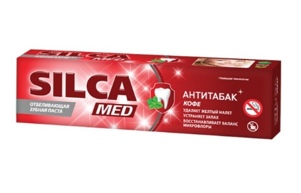 Изображение Отбеливающая зубная паста Silca Med «Антитабак» 130 г