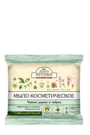 Εικόνα της Καλλυντικό σαπούνι Πράσινο φαρμακείο «Τεϊόδεντρο και θυμάρι» 75 g