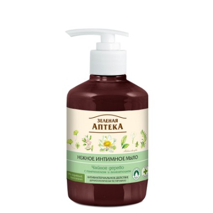 Εικόνα της Υγρό σαπούνι για την υγιεινή της ευαίσθητης περιοχής Πράσινο φαρμακείο «Τεϊόδεντρο» 370 ml