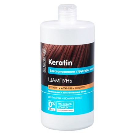 Изображение Шампунь Dr. Sante Keratin «Восстановление структуры волос» для тусклых и ломких волос 1000 мл