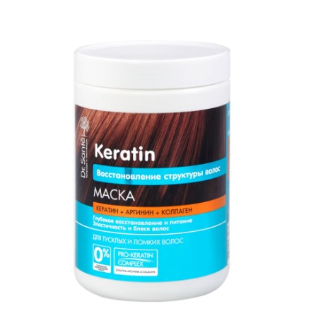 Εικόνα της Μάσκα μαλλιών Dr. Sante Keratin «Αποκατάσταση» για θαμπά και εύθραυστα μαλλιά 1000 ml