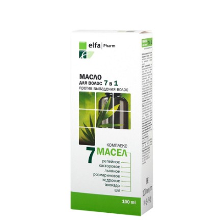 Изображение Масло для волос Elfa Pharm 7в1 против выпадения, 100 мл