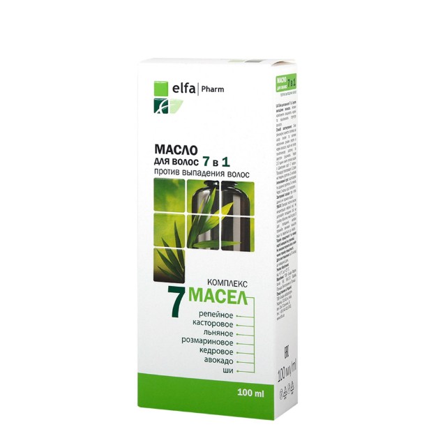 Изображение Масло для волос Elfa Pharm 7в1 против выпадения, 100 мл