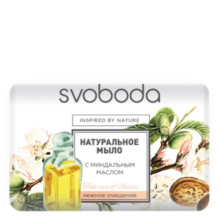 Εικόνα της Σαπούνι καλλυντικό Svoboda με αμυγδαλέλαιο 100 g