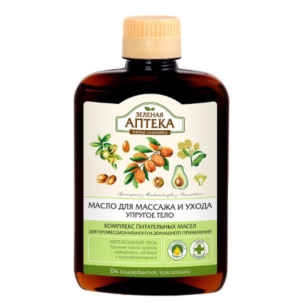Εικόνα της Λάδι για μασάζ και περιποίηση Πράσινο φαρμακείο «Σφριγηλό σώμα» 200 ml