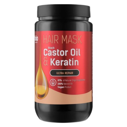 Εικόνα της Μάσκα Bio Naturell για όλους τους τύπους μαλλιών «Black Castor Oil & Keratin» 946 ml