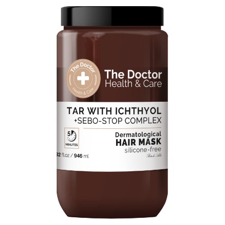 Εικόνα της Μάσκα μαλλιών κατά της πιτυρίδας The Doctor «Tar with Ichthyol + Sebo-Stop Complex» 946 ml