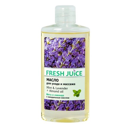 Εικόνα της Λάδι για περιποίηση σώματος και μασάζ Fresh Juice «Mint & Lavender + Almond oil» 150 ml