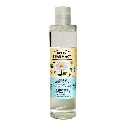 Εικόνα της Μικκυλιακό νερό Green Pharmacy 3 σε 1 «Χαμομήλι και υαλουρονικό οξύ» 250 ml