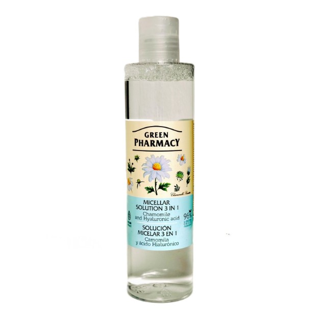 Picture of Μικκυλιακό νερό Green Pharmacy 3 σε 1 «Χαμομήλι και υαλουρονικό οξύ» 250 ml