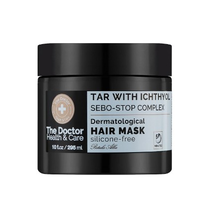 Εικόνα της Μάσκα μαλλιών κατά της πιτυρίδας The Doctor «Tar with Ichthyol + Sebo-Stop Complex» 295 ml