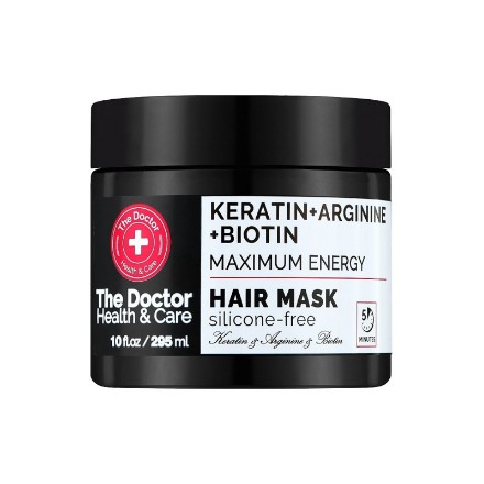 Εικόνα της Μάσκα μαλλιών The Doctor «Κερατίνη + Αργινίνη + Βιοτίνη» Maximum Energy 295 ml