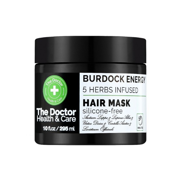 Picture of Δυναμωτική μάσκα μαλλιών The Doctor με εγχύματα 5 βοτάνων «Burdock energy» 295 ml