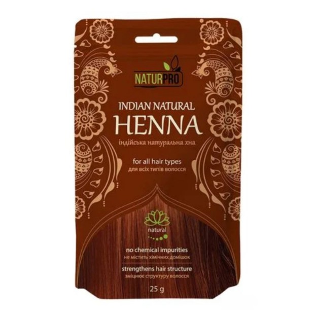 Picture of Φυσική ινδική χένα NATURPRO για βαφή & ενδυνάμωση μαλλιών, 25 g