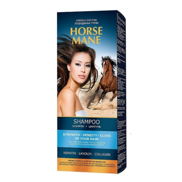 Изображение Шампунь Horse Line с коллагеном и кератином для укрепления и блеска, 250 мл
