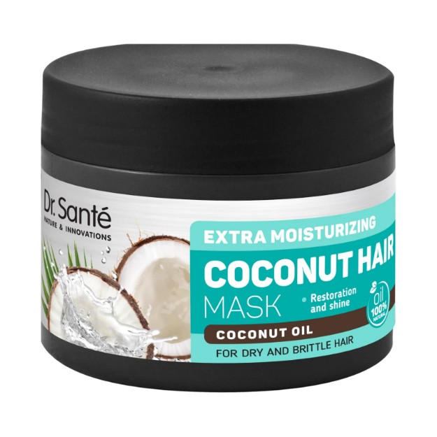 Picture of Μάσκα για ξηρά και εύθραυστα μαλλιά Dr. Sante «Coconut Hair» Εντατική ενυδάτωση, 300 ml