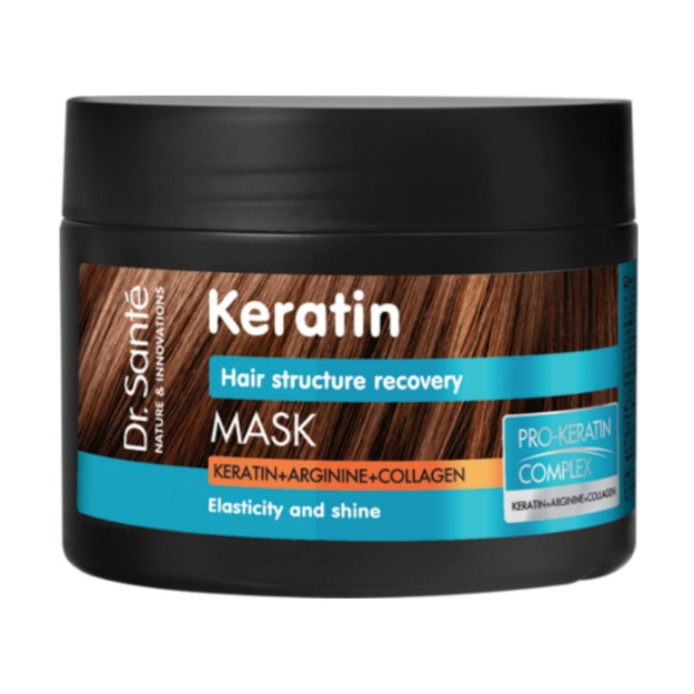 Picture of Μάσκα μαλλιών Dr. Sante Keratin για αναδόμηση και λείανση, 300 ml