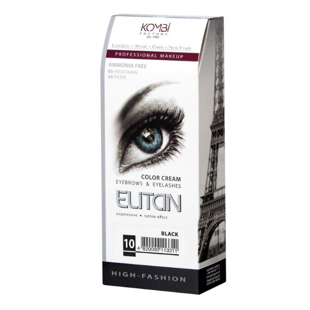 Picture of Βαφή για φρύδια και βλεφαρίδες ELITAN μαύρη, 50 ml