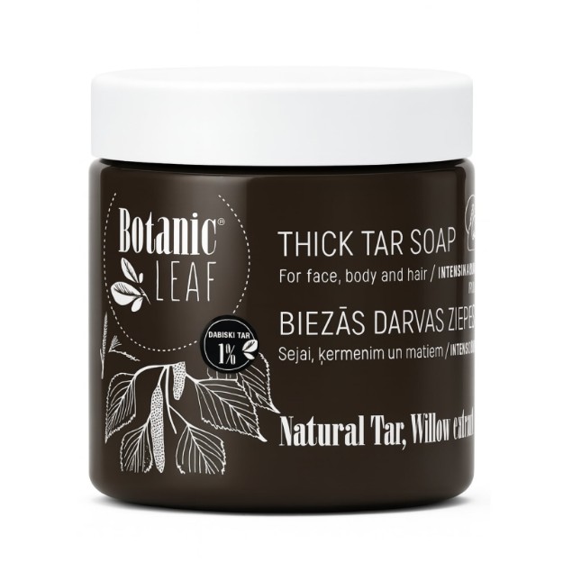 Изображение Густое дегтярное мыло для лица, тела и волос Botanic Leaf, 500 ml