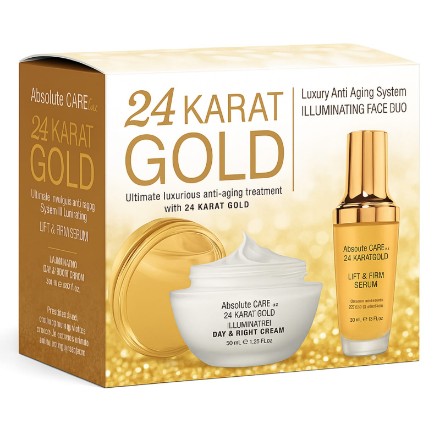 Εικόνα της Αντιγηραντικό σετ AC 24K Gold Duo – 24ωρη κρέμα προσώπου, 50 ml & Ορός, 30 ml
