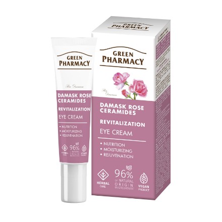 Εικόνα της Κρέμα ματιών «Δαμασκηνό Τριαντάφυλλο & Κεραμίδια» Green Pharmacy, 15 ml
