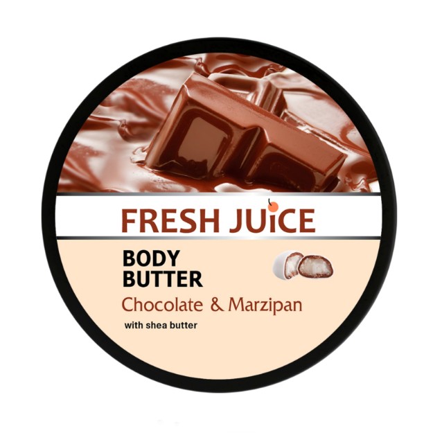 Изображение Крем-баттер для тела Fresh Juice с шоколадом, марципаном и маслом ши, 225 мл