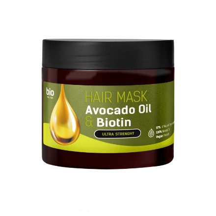 Εικόνα της Μάσκα μαλλιών Bio Naturell με έλαιο αβοκάντο & βιοτίνη για ενδυνάμωση & αποκατάσταση, 295 ml