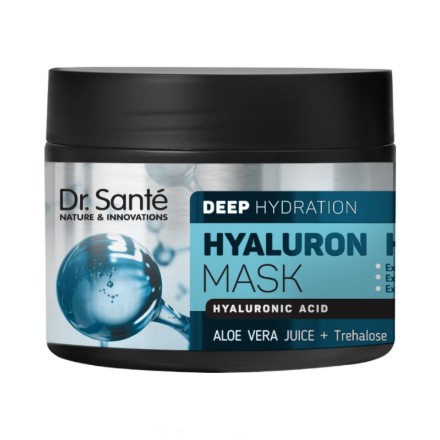 Εικόνα της Μάσκα μαλλιών Dr. Sante Hyaluron Hair «Βαθιά ενυδάτωση», 300 ml
