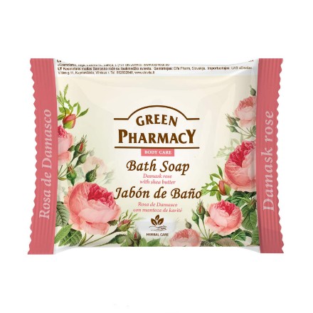 Изображение Туалетное мыло Дамасская Роза с маслом Ши Green Pharmacy 100 г
