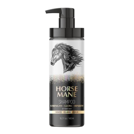 Изображение Укрепляющий шампунь Horse Mane с кератином и коллагеном, 480 мл 