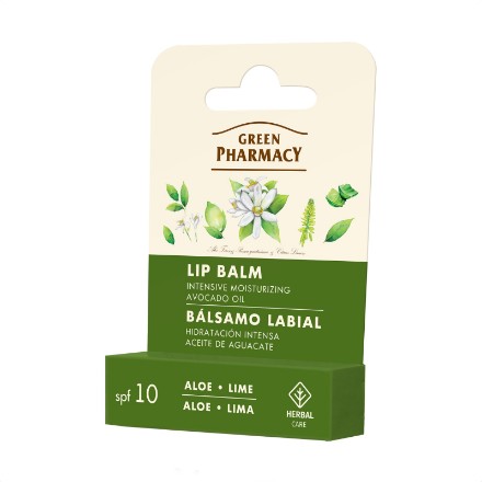 Εικόνα της Βάλσαμο χειλιών Green Pharmacy «Αλόη & Λάιμ» εντατικής ενυδάτωσης, 3,6 g