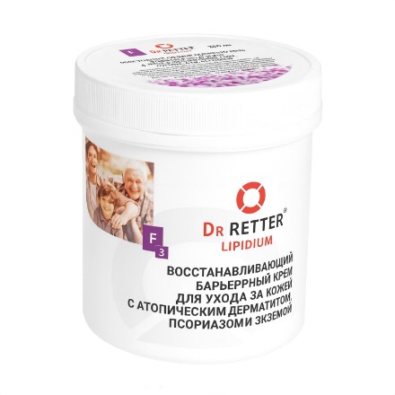 Изображение Восстанавливающий барьерный крем для ухода за кожей с атопическим дерматитом, псориазом и экземой Dr. Retter, 250 мл