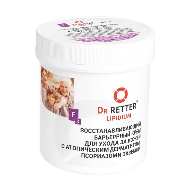 Изображение Восстанавливающий барьерный крем для ухода за кожей с атопическим дерматитом, псориазом и экземой Dr. Retter, 250 мл