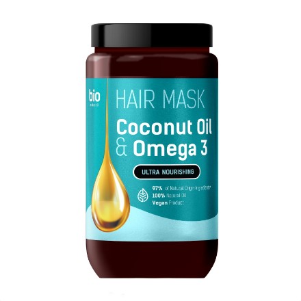 Εικόνα της Μάσκα μαλλιών Bio Naturell με έλαιο καρύδας & ωμέγα-3 για βαθιά θρέψη & προστασία, 946 ml