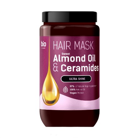 Изображение Маска для волос Bio Naturell Sweet Almond Oil & Ceramides «Ультраблеск», 946 мл