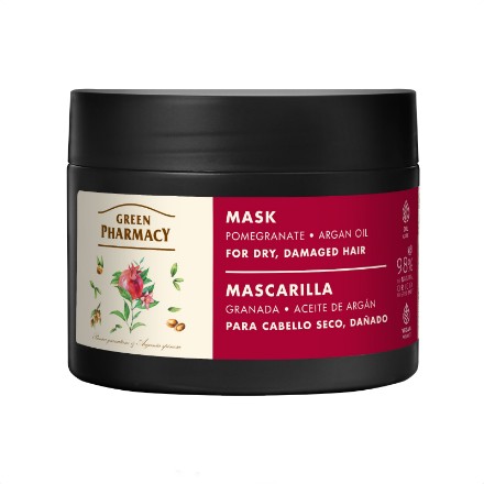 Изображение Маска для сухих и повреждённых волос Green Pharmacy Pomegranate & Argan oil, 350 мл