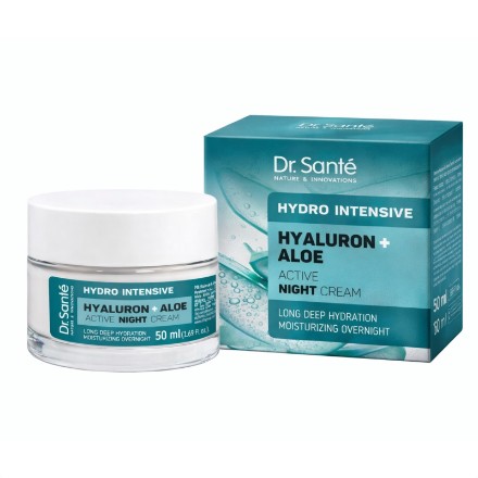 Εικόνα της Κρέμα προσώπου νύχτας Dr.Sante Hydro Intensive Υαλουρονικό Οξύ + Αλόη, 50 ml