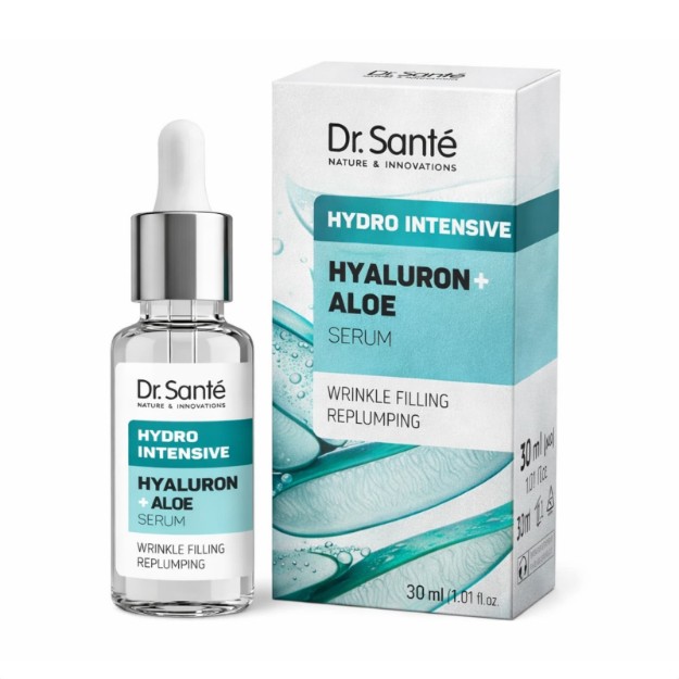 Изображение Сыворотка для лица Dr. Sante Hydro Intensive с гиалуроновой кислотой и алоэ, 30 мл