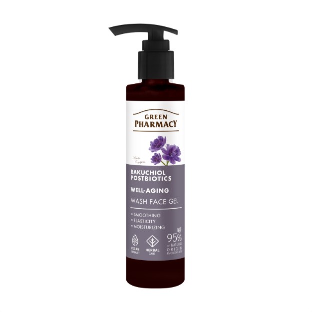 Picture of Τζελ καθαρισμού προσώπου Green Pharmacy Well-Aging Bakuchiol & Postbiotics, 200 ml