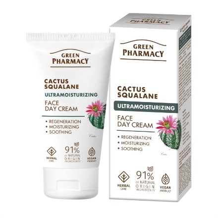Εικόνα της Κρέμα προσώπου ημέρας Green Pharmacy Ultramoisturizing Cactus & Squalane, 50 ml