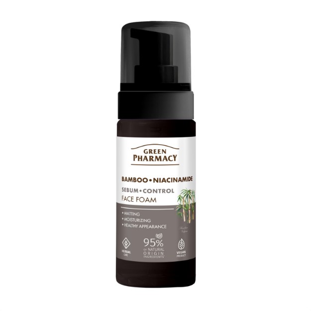 Picture of Αφρός καθαρισμού προσώπου Green Pharmacy Sebum-Control Bamboo & Niacinamide, 150 ml