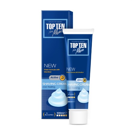 Εικόνα της Κρέμα ξυρίσματος Top Ten για κανονική επιδερμίδα Rubella, 100 ml