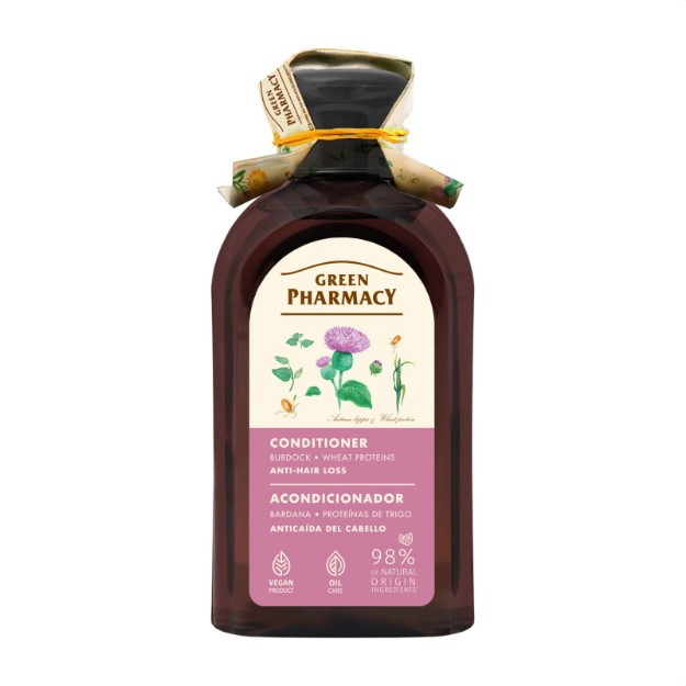 Изображение Кондиционер против выпадения волос Green Pharmacy с репейным маслом, 300 мл