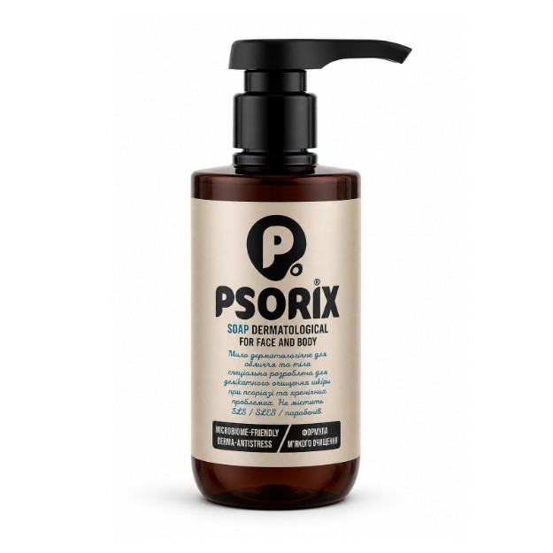 Picture of Υγρό σαπούνι Psorix για πρόσωπο & σώμα για δέρμα με τάση ψωρίασης, 300 ml