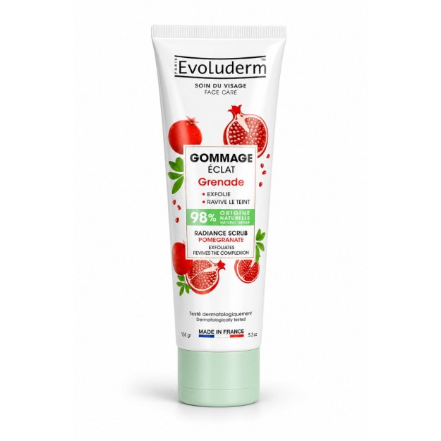 Picture of Scrub προσώπου Evoluderm Radiance με ρόδι για λάμψη & απολέπιση, 150 ml