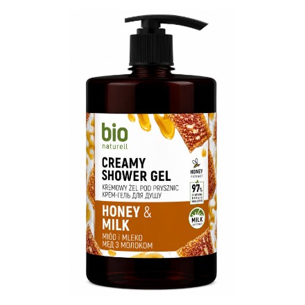 Изображение Крем-гель для душа Bio Naturell Honey & Milk, 946 мл