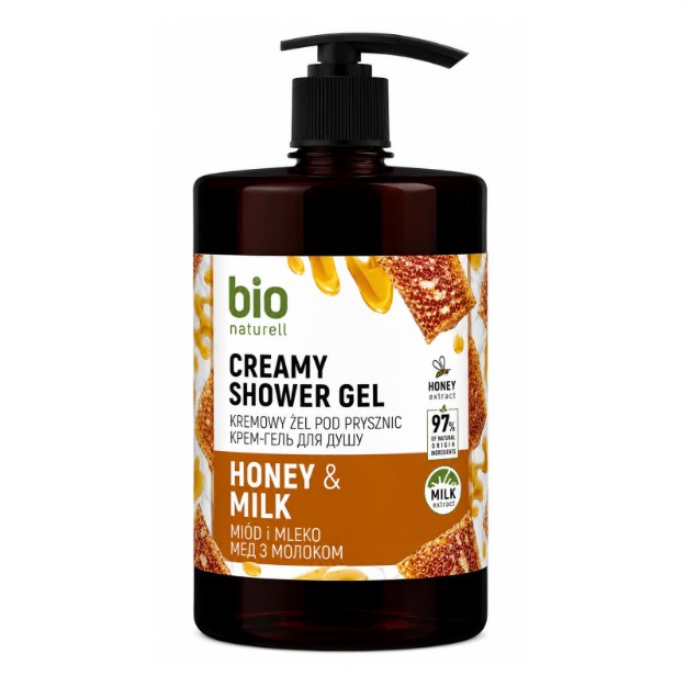 Изображение Крем-гель для душа Bio Naturell Honey & Milk, 946 мл