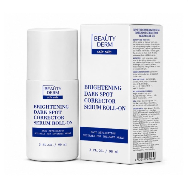 Изображение Роликовая сыворотка BEAUTYDERM Brightening против тёмных пятен, 90 мл