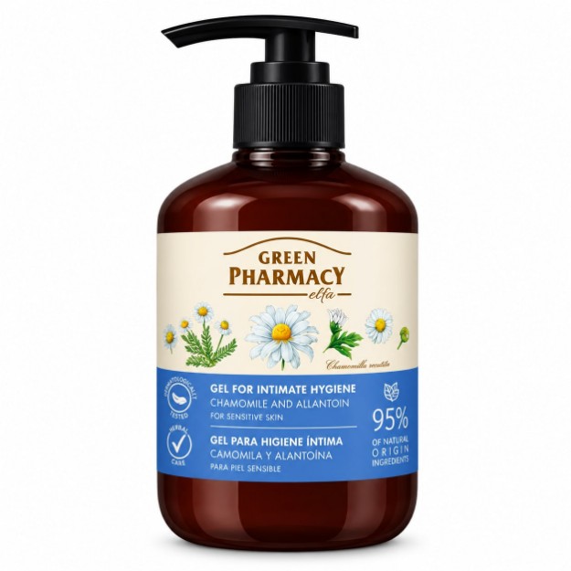 Изображение Нежное интимное мыло Green Pharmacy «Ромашка», 370 мл